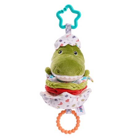 JollyBaby Muzička igračka na potez sa glodalicom Dino