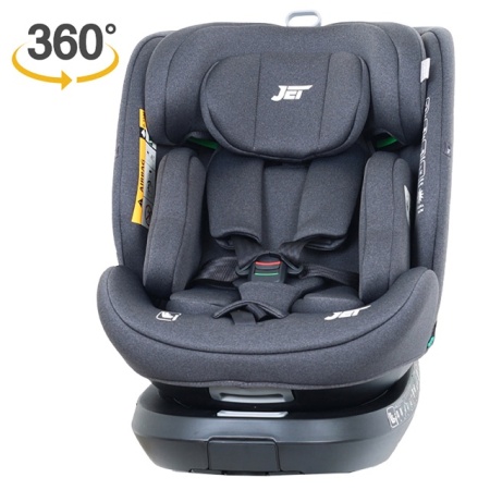 Jungle Auto sedište JET Isofix 40-150cm Black sa rotacijom sedišta 