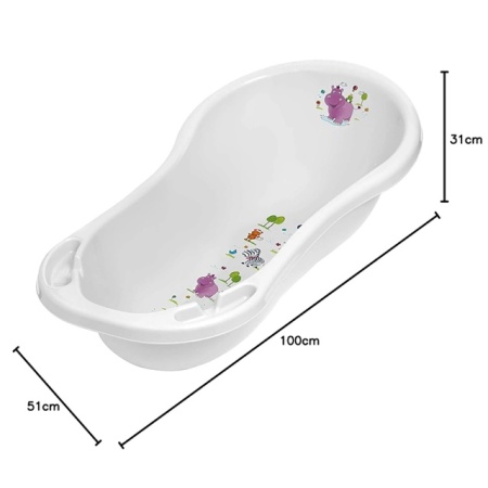 Keeeper Kadica za bebe Hippo White - dimenzije
