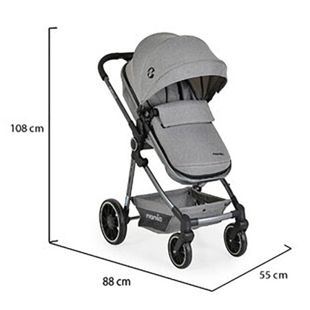 Kolica GISELLE 2u1 Grey