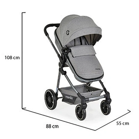 Kolica GISELLE 2u1 Grey