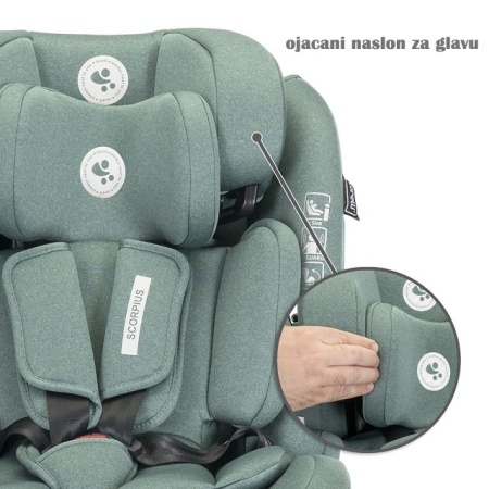 Lorelli Scorpius Green Pine - auto sedište sa ojačanim naslonom za glavu