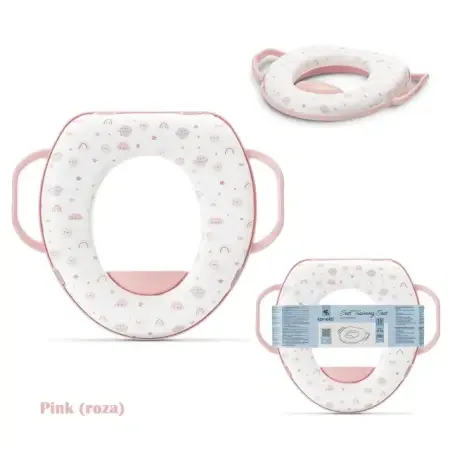 Lorelli nastavak za toalet sa bočnim ručkama dezen Planets pink