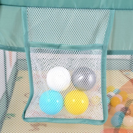 Moni GameZone Mint ogradica sa lopitcama, košem i džepom za sitnice