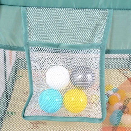 Moni GameZone Mint ogradica sa lopitcama, košem i džepom za sitnice