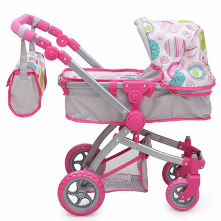 MONI Kolica za lutke Pink Rose