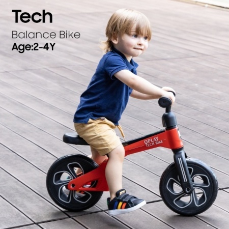 QPlay Tech balans bicikl crveni - praktičan i funkcionalan za decu od 2-4 godine