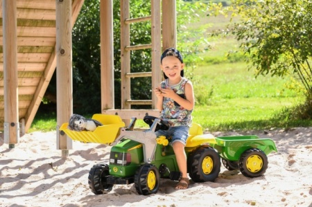 Traktor Rolly Kid John Deere utovarivač sa prikolicom 023110