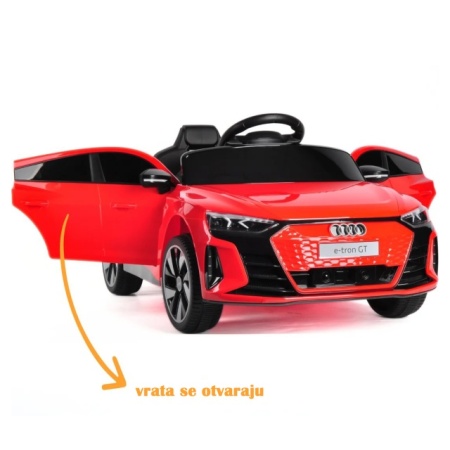 Audi električni automobil za decu 12V crveni – mogućnost otvaranja vrata