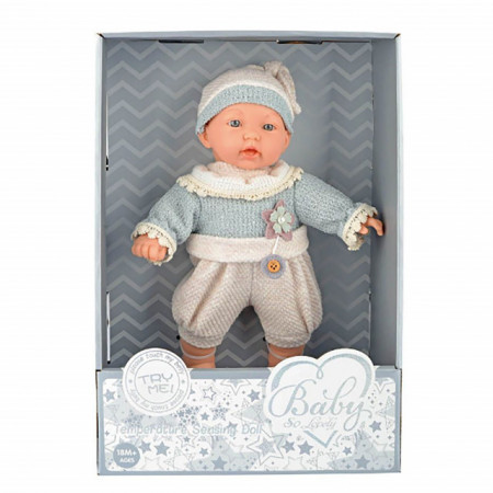 Baby So Lovely Temperature Sensing Lutka beba 11´´ plava