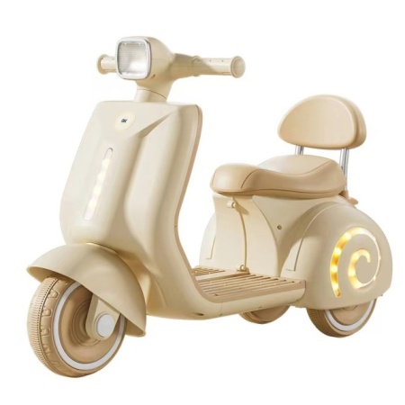 Motor na akumulator za devojčice i dečake u neutralnom bež dezenu