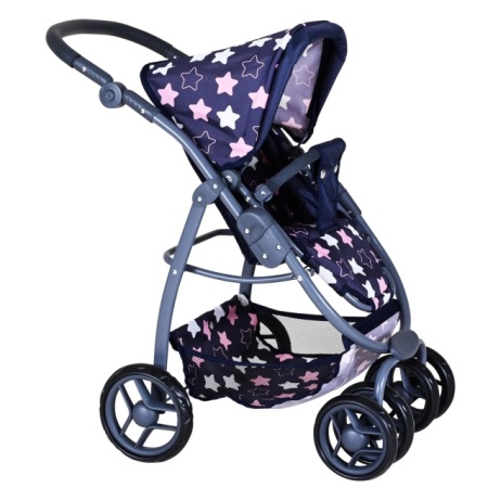 Knorr Toys Kolica za lutke Coco Star blue pink - bočna strana