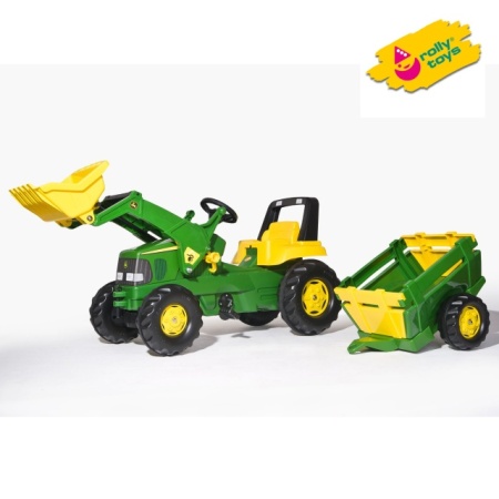 Traktor John Deere utovarivač sa prikolicom