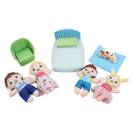 JollyBaby Platnena kućica sa lutkama
