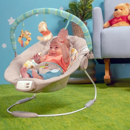 Kids II Disney Baby Muzička ležaljka sa vibracijom Winnie the Pooh Dots &amp; Hunny Pots 60256