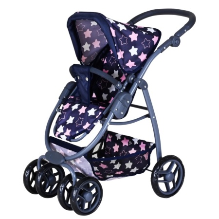 Knorr Toys Kolica za lutke Coco Star blue pink - prednja strana