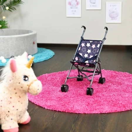 Knorr Toys kolica za lutke Star Blue Pink - lagana konstrukcija za decu
