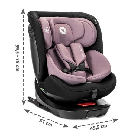 Lorelli auto sedište Concord Pro Pink ISOFIX sistem - dimenzije