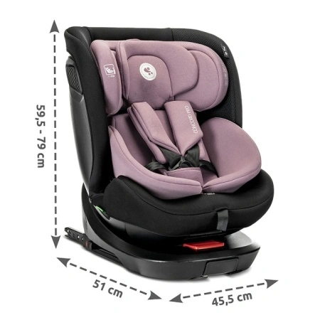 Lorelli auto sedište Concord Pro Pink ISOFIX sistem - dimenzije