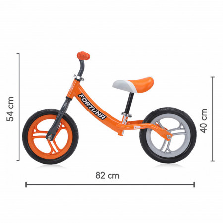 Lorelli Fortuna bicikl bez pedala sa TPR ručkama i udobnim sedištem Grey &amp; Orange - dimenzije