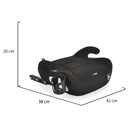 MONI Autosedište Booster I-JET Isofix 125-150cm Black
