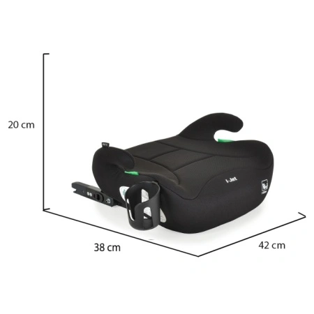 MONI Autosedište Booster I-JET Isofix 125-150cm Black