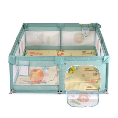 Moni GameZone baby playpen 120x120 mint - otvor za lakši ulazak i izlazak deteta