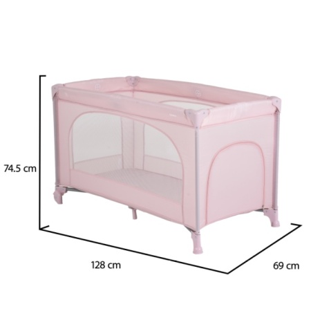 MONI Prenosivi krevetac Uno 1 nivo Pink