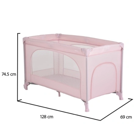 MONI Prenosivi krevetac Uno 1 nivo Pink