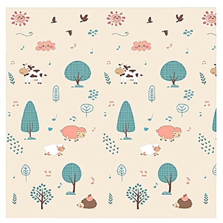 BBO podloga za bebe 180x200 cm – neutralni Cool Cat dezen