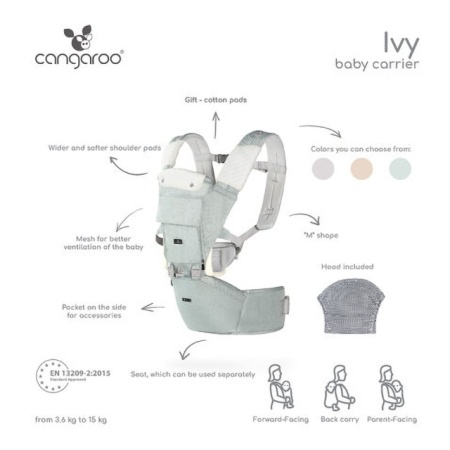 Cangaroo Kengur nosiljka IVY Green funkcije