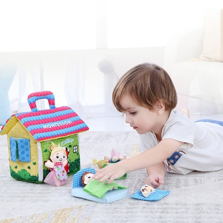 JollyBaby Platnena kućica sa lutkama