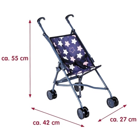 Knorr Toys SIM kolica za lutke plava - dimenzije