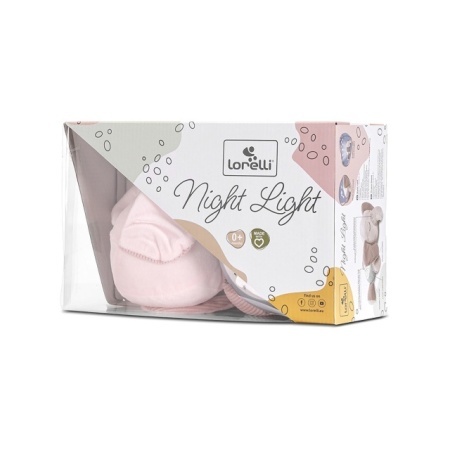 Muzička kutija za bebe sa noćnim svetlom Lorelli Pink Elephant - original