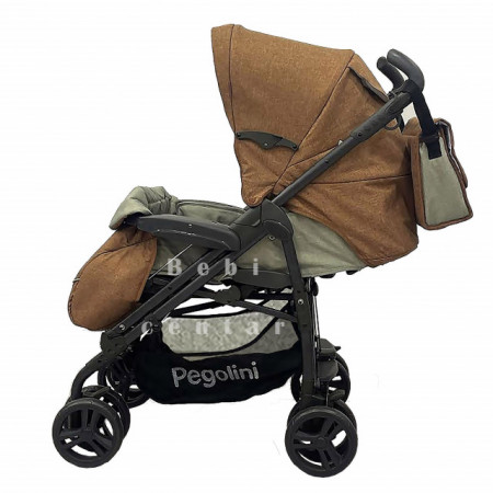 Pegolini Play lagana kolica za decu – Orange, bočni prikaz