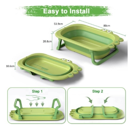 BBO Sklopiva kadica za bebe FROG green