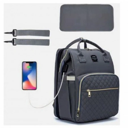 Torba za mame BBO Sport Mama Bag Grey + podloga za presvlačenje beba