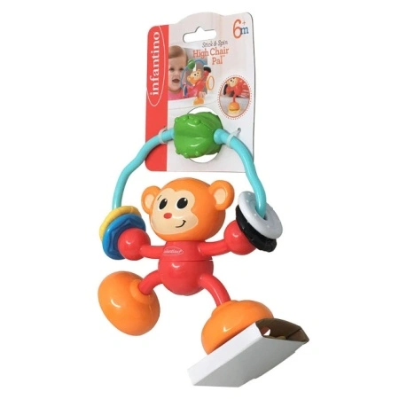 Igračka sa vakumom za hranilicu Infantino majmun