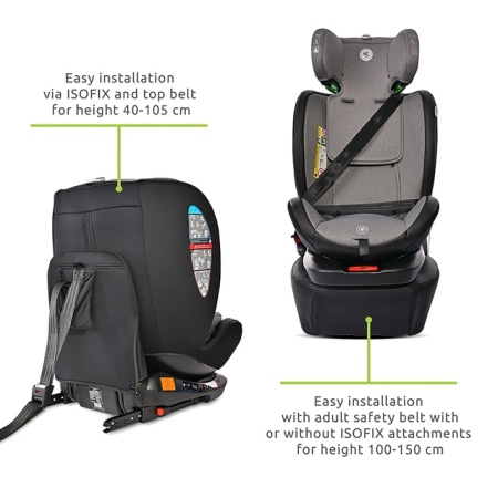 Lorelli Autosedište Ares I-Size Isofix 40-150cm Grey