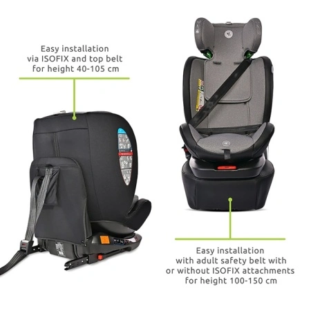 Lorelli Autosedište Ares I-Size Isofix 40-150cm Grey