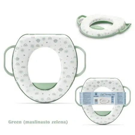 Lorelli dečija daska za WC sa mekanom podlogom u dezenu Planets green
