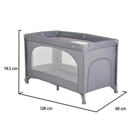 MONI Prenosivi krevetac Uno 1 nivo Grey