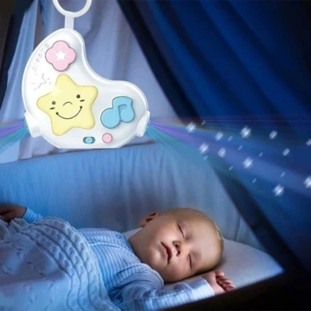 Noćna lampa i projektor za uspavljivanje bebe sa nežnim svetlosnim efektima