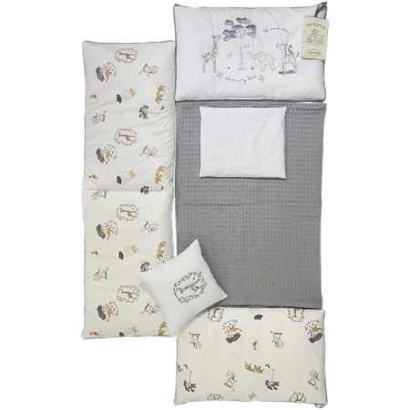 Posteljina za krevetac Safari Winter Siva set 7/1