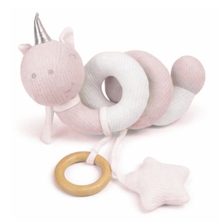 Spirumi Friends Rose spiralna igračka za bebe za kolica i krevetac - rozi dezen