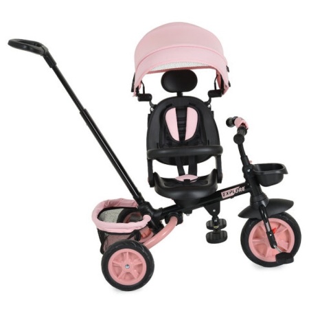 Explore Tricikl sa rotirajućim sedištem 360 stepeni u pink dezenu