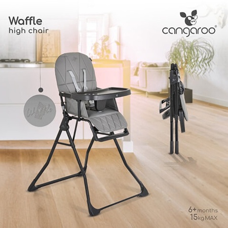 Cangaroo Stolica za hranjenje Waffle Grey