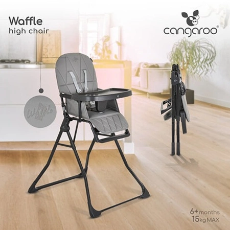 Cangaroo Stolica za hranjenje Waffle Grey