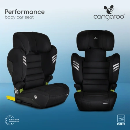 Cangaroo Performance auto sedište za decu uzrasta od približno 3,5 do 12 godina - Cosmos Black