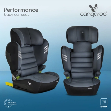 Cangaroo Performance auto sedište za decu uzrasta od približno 3,5 do 12 godina - Space Grey
